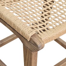 Margarid Recycled Oak Wood Ottoman Stool